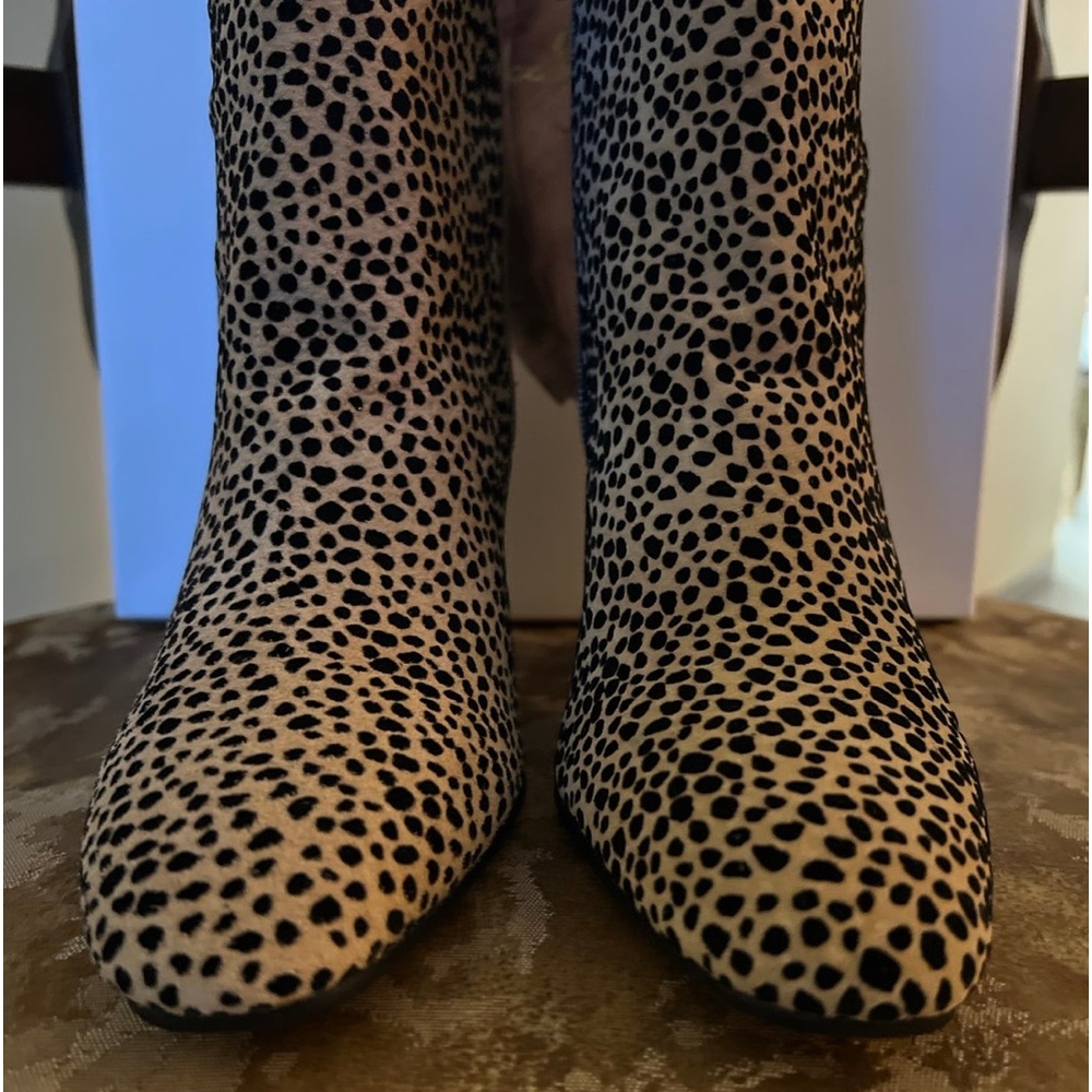 New Jessica Simpson, suede leather cheetah print ankle booties, 8 1/2 - Picture 9 of 14